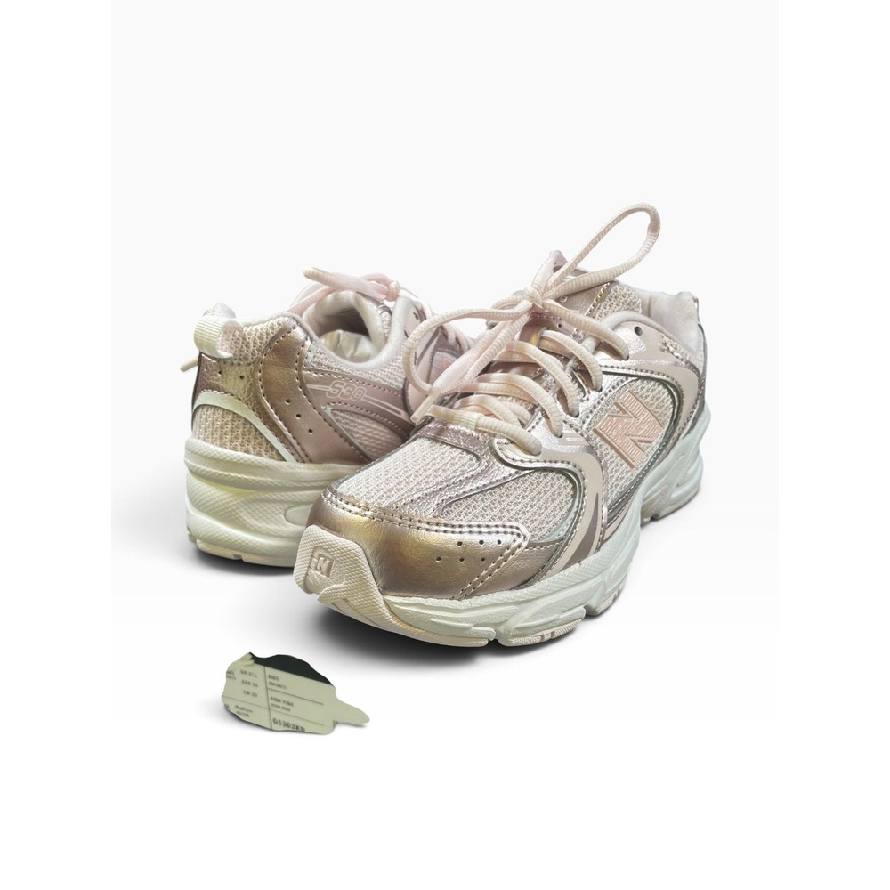 New Balance 530 Pink/Silver/White Low Top Lace-Up Mesh Athletic Sneaker